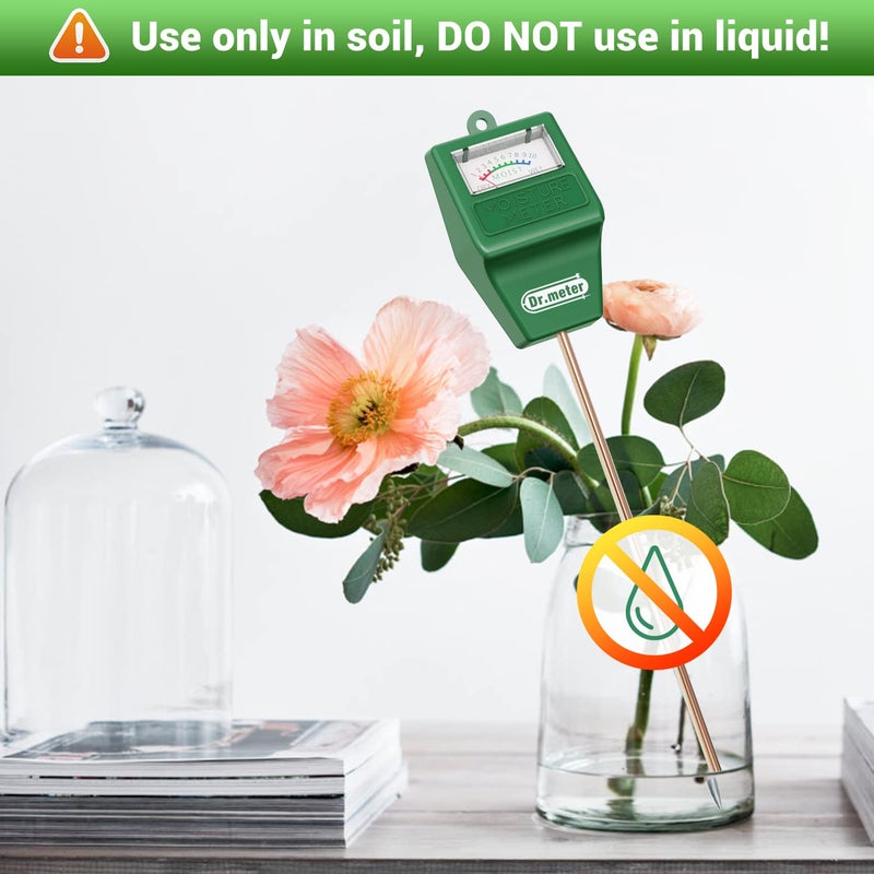 Dr.meter Soil Moisture Meter, 2 Packs Soil Test Kit for Garden Lawn Farm Indoor & Outdoor Use - Soil Tester Hygrometer Sensor for Houseplants - Plant Water Meter-No Battery Needed, Gardening Gifts - Image 5